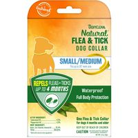 TropiClean Natural Flea and Tick Repellent Collar for Small Dogs - Fits Up To 20" Neck Size