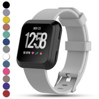 Ysang for Fitbit Versa Strap, Classic Adjustable Replacement Soft Silicone Sport Wristband Strap for Fitbit Versa Smartwatch, Large/Small