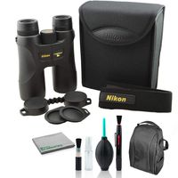 Nikon 10x42 ProStaff 7S Waterproof and Fogproof Binocular 16003 Bundle with Cleaning Kit + Deluxe Padded Backpack