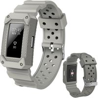 Lwsengme Bands for Fitbit Charge 2, X4-TECH Classic Fitness Replacement Accessories Wrist Band for 2016 Fitbit Charge 2 HR (New-Gray)