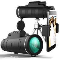 Yakalla Monocular Telescopes, 40X60 Travel Scope, Portable Telescope with Phone Clip and Tripod