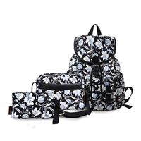 Douguyan Canvas Backpack Girl Casual Shoulder Bag Laptop School Backpack Floral set 265