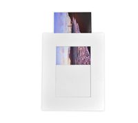 Golden State Art, Pack of 25 White 8x10 Slip-in Pre-Adhesive Photo Mat for 5x7 Picture with Backing Board pre-Assembled, Includes 25 Clear Bags