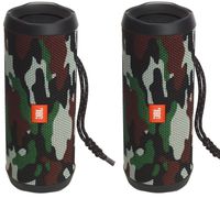 JBL Flip 4 Waterproof Portable Wireless Bluetooth Speaker Bundle - (Pair) Camouflage