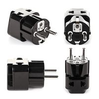 European Adapter Plug, OREI Travel Adaptor for Europe Schuko Countries 2 in 1, for Germany France Iceland Netherlands Russa Greece Spain - Safe Grounded Connection - Universal Socket - 4 Pack