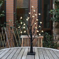 EAMBRITE Battery-Operated 24" Cherry Blossom Flower Bonsai Tree Lights with 24 Warm White LED for Indoor use