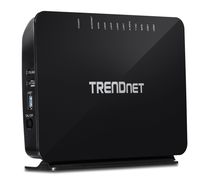 TRENDnet AC750 Wireless VDSL2/ADSL2+ Modem Router, 200 Mbps VDSL Downstream Speeds, USB share ports, TEW-816DRM