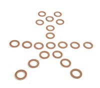 10 MM Copper Crush Washers - Pack of 20 - Fits on 10 MM Bolt
