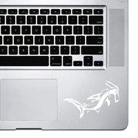 StickAny Palm Series Hammerhead Shark Sticker for MacBook Pro, Chromebook, and Laptops (White)