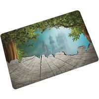 Pgojuni Cartoon Snowman Carpet New Year Christmas Living Room Door Mat 1pc 40x60CM (H1)