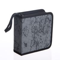 Coohole 4Colors 40CD DVD Disc Organizer Storage Cover Carry Case Holder Box Bag (gray)