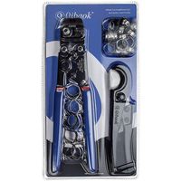 Qibaok PEX Cinch Tool with Removing function for 3/8-inch to 1-inch Stainless Steel Clamps with 1/2-inch 20PCS and 3/4-inch 10PCS and Pex Pipe Cutter