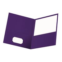Oxford Twin-Pocket Folders, Textured Paper, Letter Size, Purple, Holds 100 Sheets, Box of 25 (57514EE)