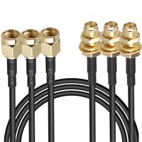 TraderPlus 3-Pack 10FT RP-SMA Male to Female Extension Cable WiFi Router Antenna Extender