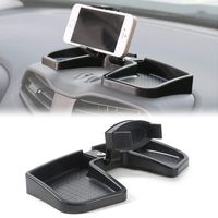 JeCar Dash Cell Phone Holder with Storage Tray for Jeep Renegade, Phone Bracket Organizer for 2015 2016 2017 2018 2019 Jeep Renegade, Black