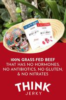 Sweet Chipotle Beef Jerky by Think Jerky - Delicious Chef Crafted Jerky - Grass-Fed Beef Free of Gluten, Antibiotics and Nitrates - Healthy Protein Snack Low in Calories and Fat - 1 Ounce (12 Pack)