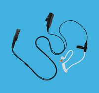 Earpiece PTT Compatible With Motorola Two Way Radio DP2400 XPR3300 Acoustic Air Tube 2 Wire