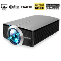 Smartphone Projector Vamvo Mini Portable Video Projector 1080P Support 1800 lumens 130" Screen USB/AV/SD/HDMI/VGA Input