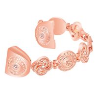 Nigaee For Fitbit Charge 2 Bands Small Large, Stainless Steel Fitbit Bands Charge 2 Fitbit Charge 2 Replacement Bands Fitbit Charge 2 Wristbands Fit bit Charge 2 Bands For Women Men Vintage Rose Gold