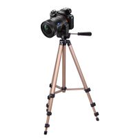 DURAGADGET Black & Gold Lightweight Aluminium Tripod - Compatible with Sony A6000 | A7 | A7R | DSC-H400 | HX60V | DSC-HX60 | HX400V | NEX-5T | RX100 II & DSC-RX100M2