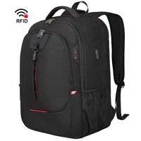 Laptop Backpack, 17 Inch Travel Business Backpacks for Men/Women with USB Charging Port, Water Resistant Anti Theft Stylish College School Bag Daypack for 17.3 Inch Notebook - Black