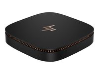 HP 3ZB63UT#ABA Elite Slice - Personal Computer - Ultra Small Form Factor - 8 GB RAM - 128 GB SSD - Intel HD Graphics, Black Sparkle/Metal Copper Finish