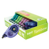 Tombow 68723 MONO Retro Correction Tape, Assorted Colors, 10-Pack. Colorful, Easy To Use Applicator for Instant Corrections