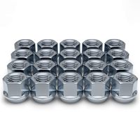White Knight Wheel Accessories 1309-1S Zinc M14 x 1.50 Open End Bulge Acorn Lug Nut 20 Pack