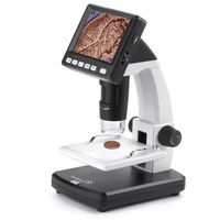 Ivation Portable Digital HD LCD Microscope - Rechargeable 14MP Microscope w/220x Optical & 500x Digital Magnification, HD Sensor, 3.5" LCD Screen, Adjustable Stage, Photo/Video Capture, HDMI & More