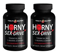 Increase Sexual Stamina - Horny Sex Drive - Maca Supplement - 2 Bottles 120 Tablets