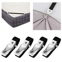 ZHOUBIN Bed Sheet Holder Straps，4PCS Sheet Suspenders Adjustable Bed Corner Holder Fitted Sheet Corner Straps with Heavy Duty Grippers Clips for Bed Mattress Covers, Black
