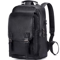 Casual Daypacks Travel Backpacks for Men 15.6 Inch Laptop Backpacks with USB Charging Port (Black)