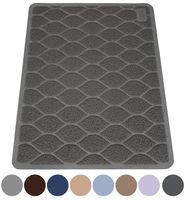 MIGHTY MONKEY Premium Cat Litter Trapping Mats, Phthalate Free, Best Scatter Control, Jumbo XL Sizes, 35x23 inches, Mat Traps Litter, Easy Clean, Soft on Kitty Paws, Graphite