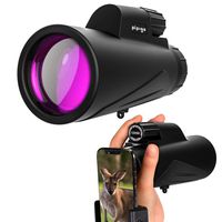 Monocular Telescope 12x50 High Power Prism BAK-4 Monoculars For Adults With Quick Smartphone Holder And Tripod Waterproof For Bird Watching Camping Outdoor Hiking Concert