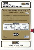 Pioneer Postbound 5 Inch by 7 Inch White Top Loading Refill Pack