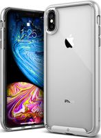 Caseology Skyfall for iPhone Xs Max Case (2018) - Clear Back & Slim Fit - Silver
