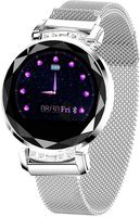 Smart Watch,Bluetooth Fitness Tracker Color Touch Screen with All-Day Heart Rate and Activity Tracking,Sleep Monitoring with Waterproof Calorie Counter Pedometer for Women(Silver)