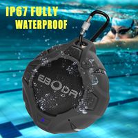 EBODA Shower Speaker, Waterproof Bluetooth Speakers with 8H Playtime, Portable Bluetooth Speaker IPX7 With Sturdy Hook, 5W Loud HD Sound, Built-in Mic, Hands-Free for Shower, Pool, Beach, Hiking-Black