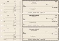 General Manual Business Checks, 3 to a Page Tan Marble Multipurpose Checks, 250 Single Checks