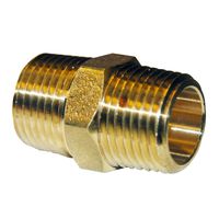 LASCO 17-8669 3/4-Inch Male Pipe Thread Brass Hex Nipple