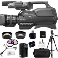 Sony HXR-MC2500E HXRMC2500E Shoulder Mount AVCHD Camcorder with 3-Inch LCD (Black) (PAL) with 16GB SSE Package Bundle Including: .43x Wide Angle & 2.2X Telephoto Lenses, More