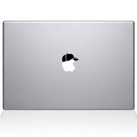 The Decal Guru 2051-MAC-13P-BLA Apple Hat Ballcap Decal Vinyl Sticker, Black, 13" MacBook Pro (2015 & Older)