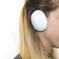 Sprigs Earbags Bandless Ear Warmers/Fleece Earmuffs with Thinsulate - Cream, Small