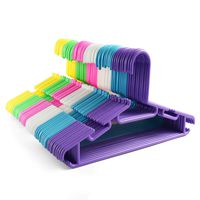 Tosnail 60 Pack Plastic Children's Hangers Baby Hangers Kids Hangers Toddler's Hangers - Assorted 6 Colors