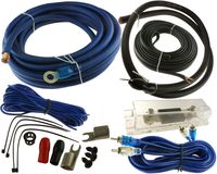 VOODOO Blue 4 Gauge True AWG Amp Amplifier Install kit RCA Speaker Wire 100 amp