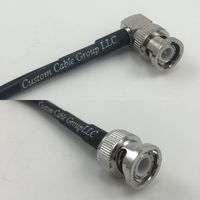 1 foot RG400 Low Loss BNC MALE ANGLE to BNC MALE Pigtail Jumper RF coaxial cable 50ohm High Quality Quick USA Shipping