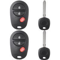 ECCPP Replacement for New Keyless Entry Remote Key Fob Replacement Transmitter Clicker Beeper Alarm for Toyota Highlander Sequoia Sienna Tacoma Tundra GQ43VT20T 2X GQ43VT20T + 2X 4d67 Chip Key