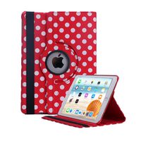 iPad Air 2 Case, SorbSun PU leather Folid Smart Protective Stand 360 Degree Rotating Case Cover for 9.7 Inch iPad Air 2/Air/2017 2018 iPad 5th&6th Generation - Red