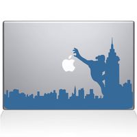 The Decal Guru 2071-MAC-13A-LB King Kong City Skyline Decal Vinyl Sticker, 13" MacBook Air, Light Blue