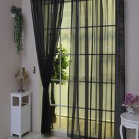 Paymenow 1 Piece Beautiful Sheer Window Elegance Curtains Drape Panels Treatment (78.7 inch x 39.3 inch, D)